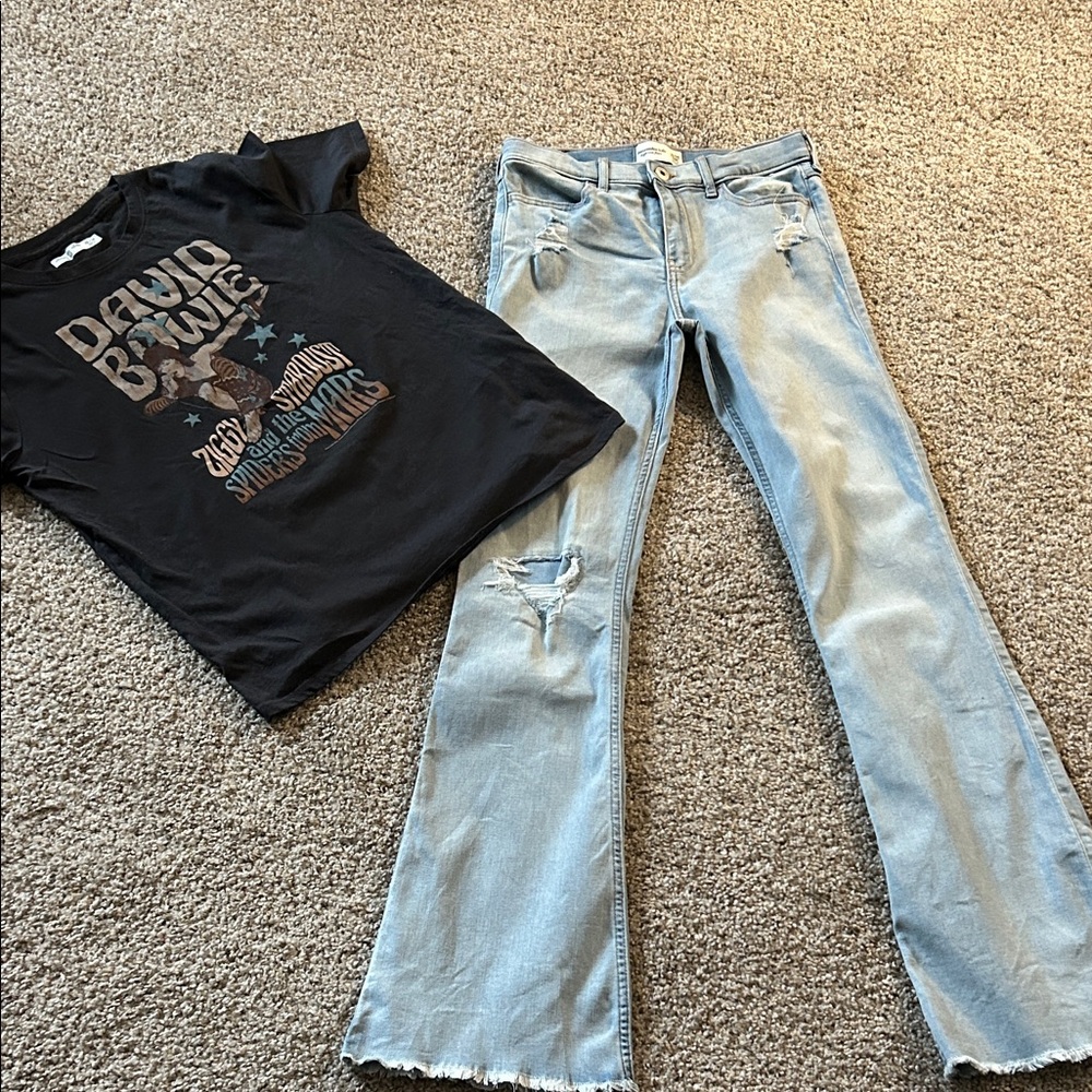 Abercrombie Kids Light Blue High-Rise Jeans